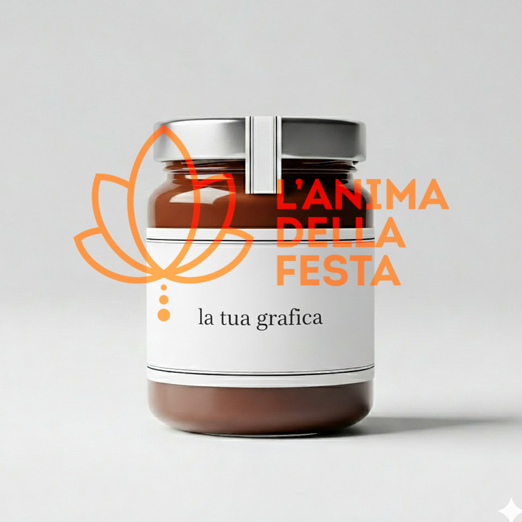 CREMA SPALMABILE FONDENTE con etichetta personalizzata Vetro 40gr - Bomboniere, Regali e Gadget Personalizzati per Wedding e Eventi B2B