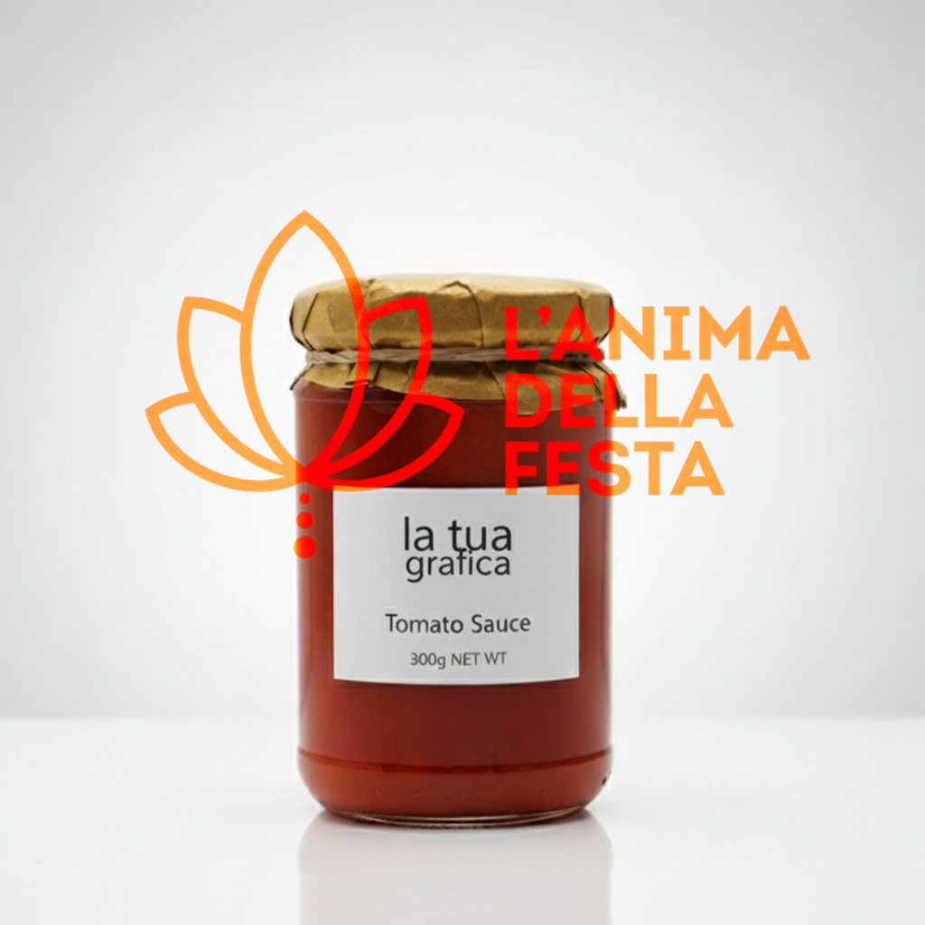 SUGO ALL'ARRABBIATA con Etichetta personalizzata Vetro 300gr - Bomboniere, Regali e Gadget Personalizzati per Wedding e Eventi B2B