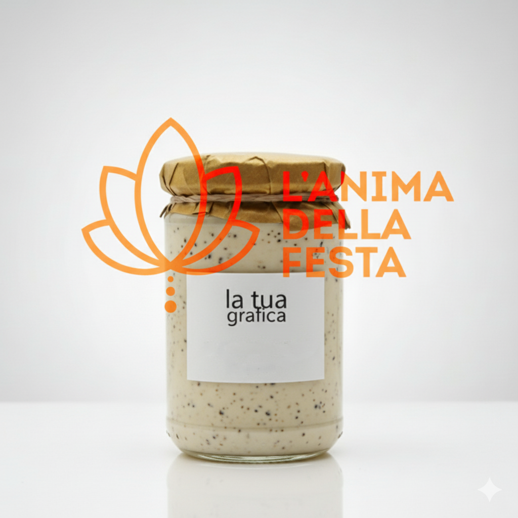 CACIO E PEPE con Etichetta personalizzata Vetro 180gr - Bomboniere, Regali e Gadget Personalizzati per Wedding e Eventi B2B