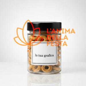 TARALLI TRADIZIONALI con Etichetta personalizzata Vetro 50gr - Bomboniere, Regali e Gadget Personalizzati per Wedding e Eventi B2B