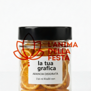 ARANCIA DISIDRATATA con Etichetta personalizzata Vetro 20gr - Bomboniere, Regali e Gadget Personalizzati per Wedding e Eventi B2B
