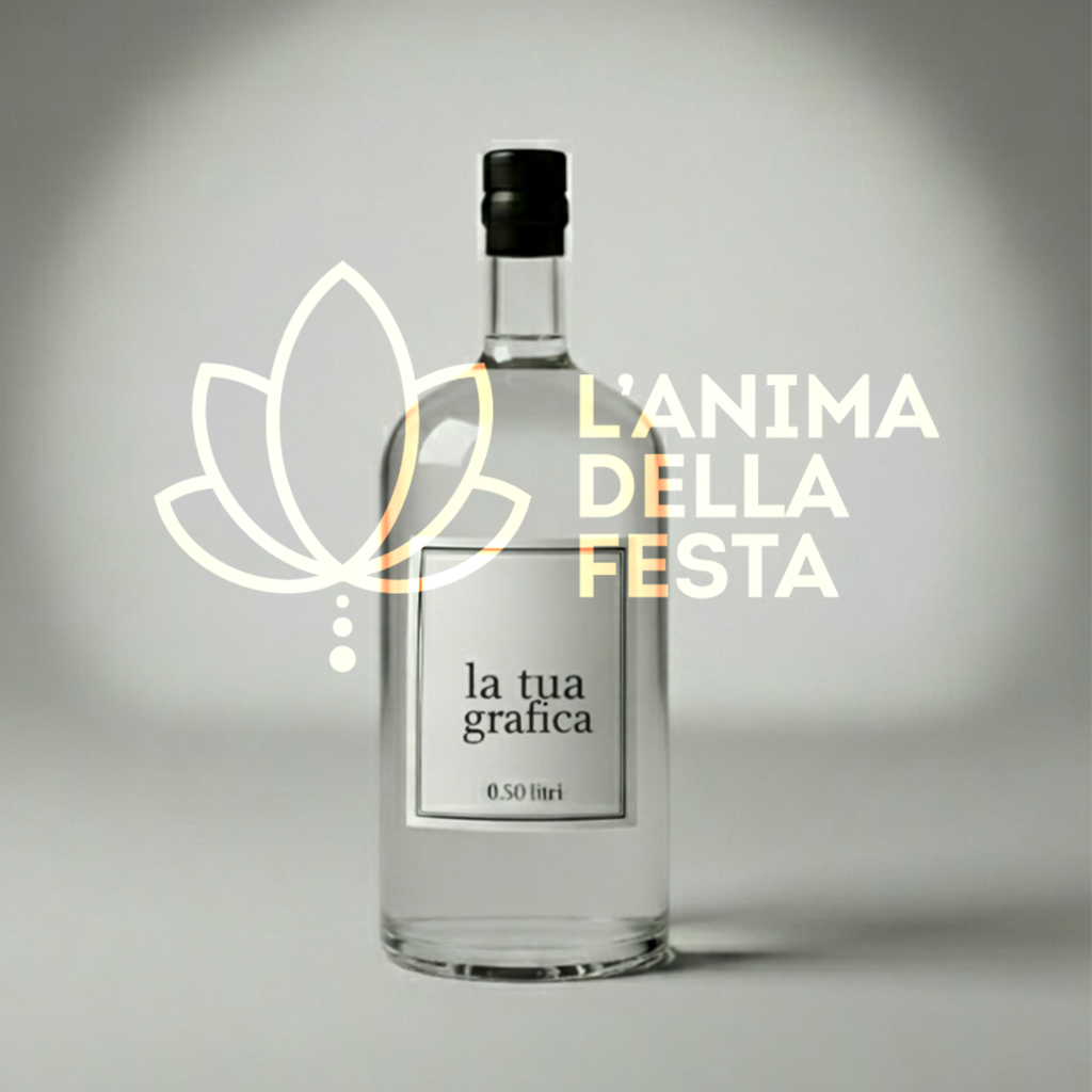 GIN ARTIGIANALE con Etichetta personalizzata Vetro 50cl - Bomboniere, Regali e Gadget Personalizzati per Wedding e Eventi B2B