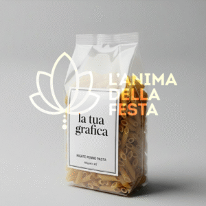 PENNE RIGATE con Etichetta personalizzata Bag 500gr - Bomboniere, Regali e Gadget Personalizzati per Wedding e Eventi B2B