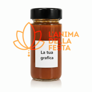 CONFETTURA DI PESCA con Etichetta personalizzata Vetro 135gr - Bomboniere, Regali e Gadget Personalizzati per Wedding e Eventi B2B