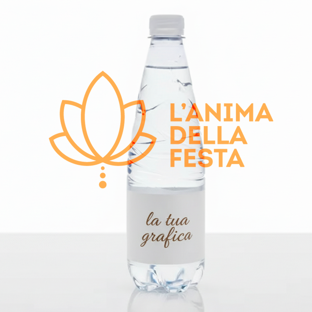 AURYN Acqua con Etichetta personalizzata PET Trasparente 50cl - Bomboniere, Regali e Gadget Personalizzati per Wedding e Eventi B2B