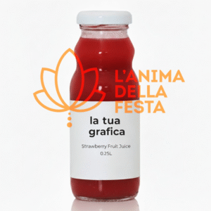 Fragola - Succo di frutta con Etichetta personalizzata Vetro 20cl - Bomboniere, Regali e Gadget Personalizzati per Wedding e Eventi B2B