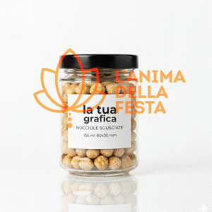 NOCCIOLE SGUSCIATE con Etichetta personalizzata Vetro 30gr - Bomboniere, Regali e Gadget Personalizzati per Wedding e Eventi B2B