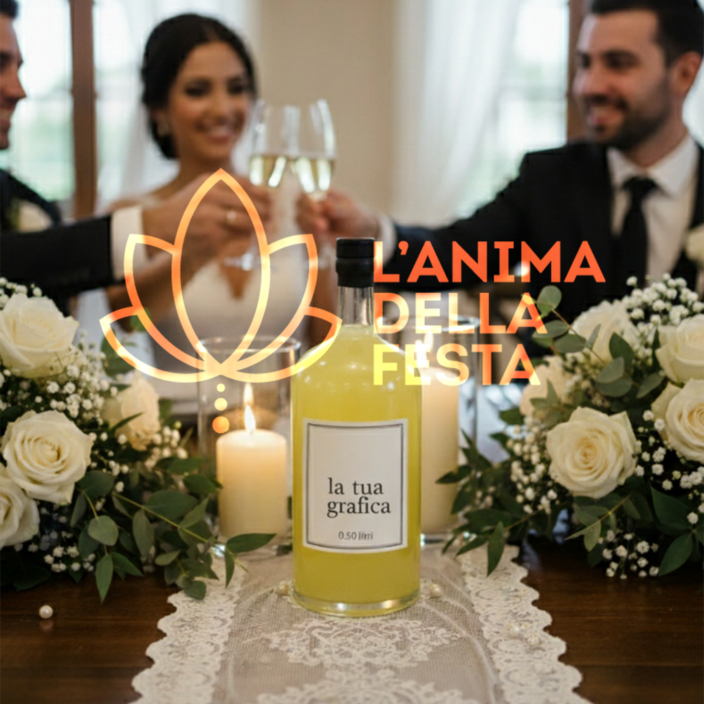 LIMONCELLO con Etichetta personalizzata Vetro 50cl - Bomboniere, Regali e Gadget Personalizzati per Wedding e Eventi B2B - immagine 4