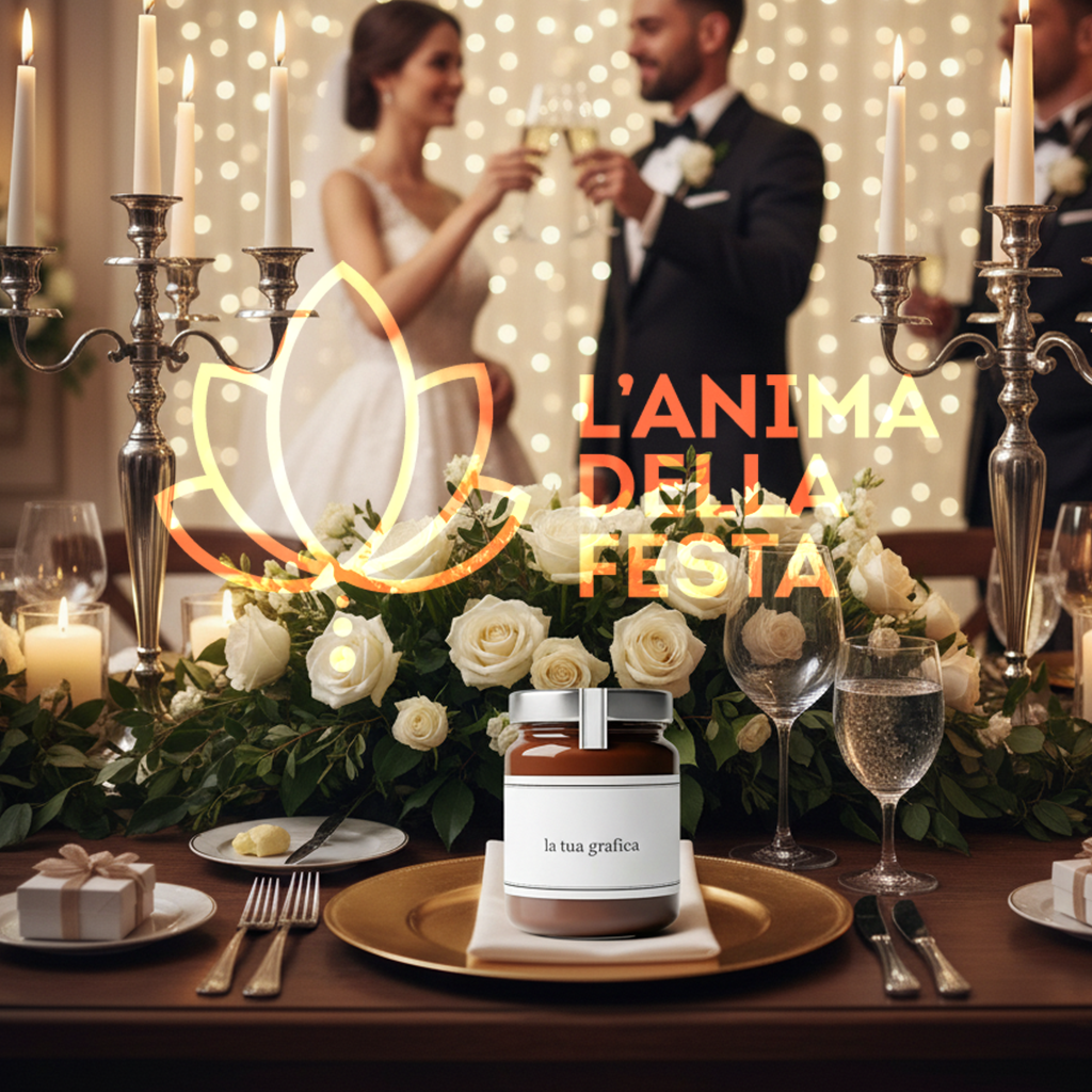 CREMA SPALMABILE FONDENTE con etichetta personalizzata Vetro 40gr - Bomboniere, Regali e Gadget Personalizzati per Wedding e Eventi B2B - immagine 3