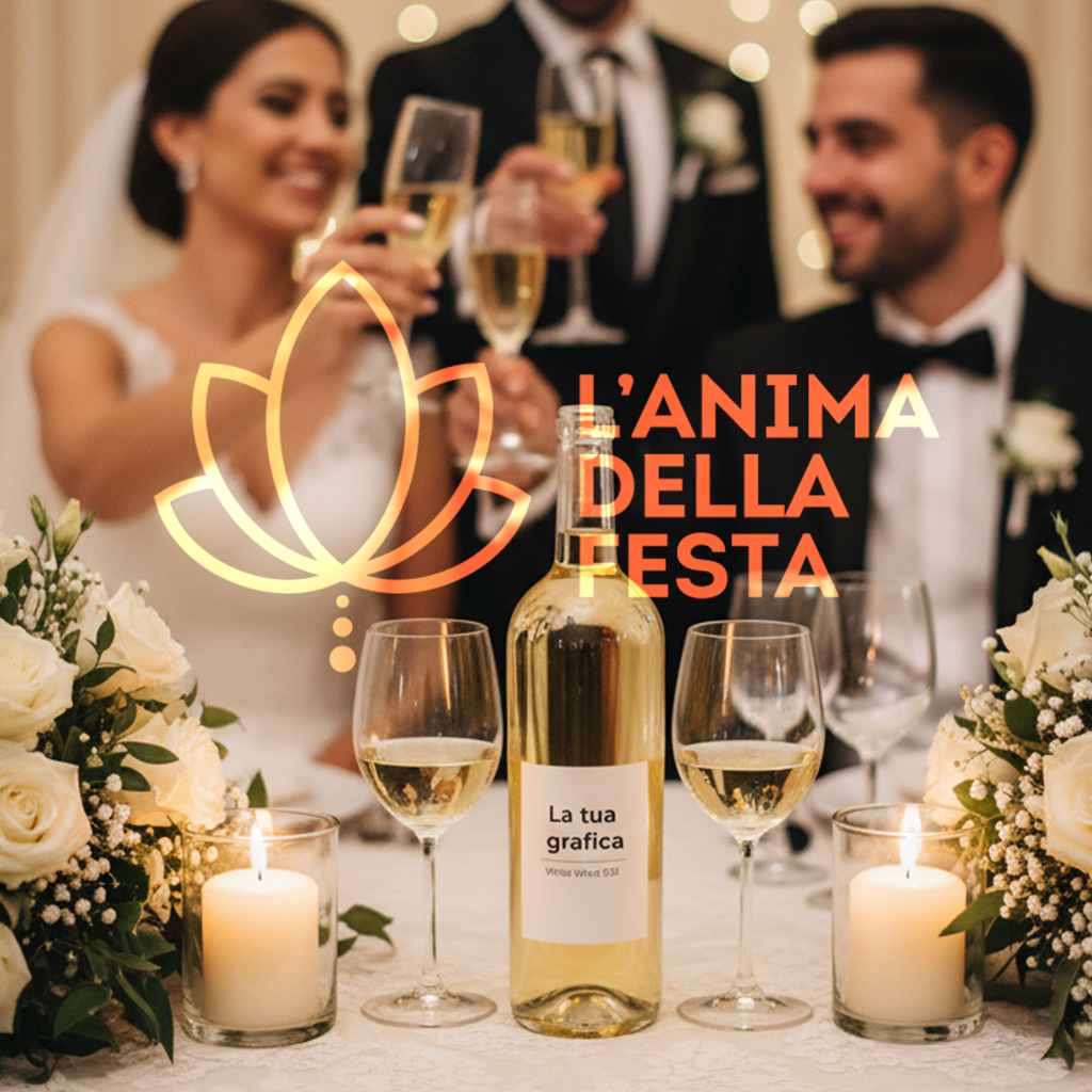 SOAVE DOC - Vino Bianco con Etichetta personalizzata VETRO 75Cl - Bomboniere, Regali e Gadget Personalizzati per Wedding e Eventi B2B - immagine 3