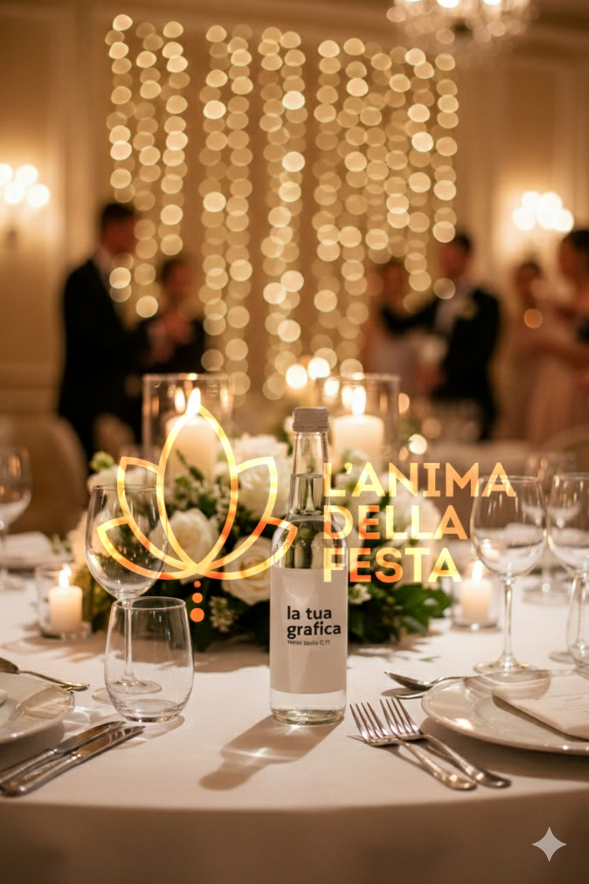 ONDINA Acqua con Etichetta personalizzata VETRO 27cl - Bomboniere, Regali e Gadget Personalizzati per Wedding e Eventi B2B - immagine 3