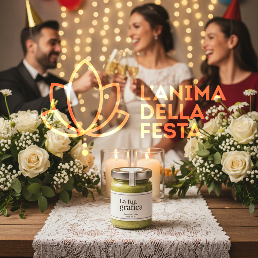 CREMA AL PISTACCHIO con etichetta personalizzata Vetro 200gr - Bomboniere, Regali e Gadget Personalizzati per Wedding e Eventi B2B - immagine 2